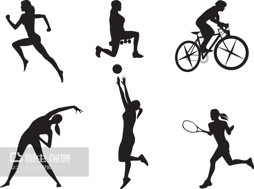 不同類型運動的女性。women in different kinds of sport.