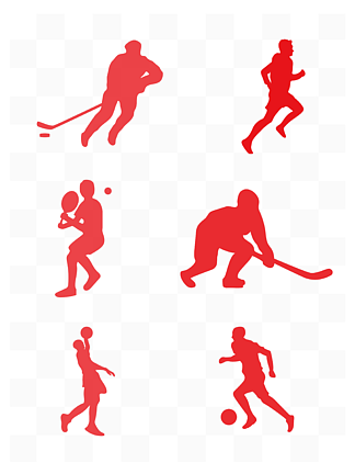 免費下載1024像素體育運動人物剪影PSD矢量模板，編號23110329